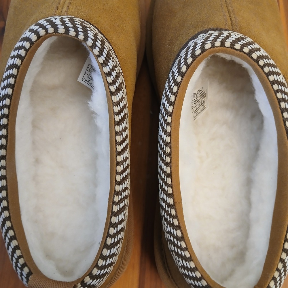 Koolaburra By UGG Burree Slippers Mens 8 Chestnut Brown Suede Slippers 1159690 - Picture 5 of 9